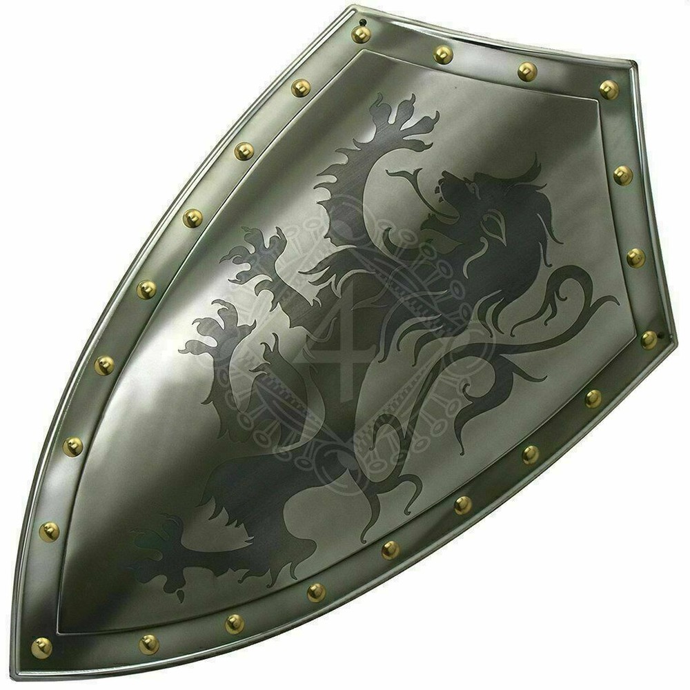 Medieval Fully Functional Dragon Warrior Templar Shield Medieval Knight Shield