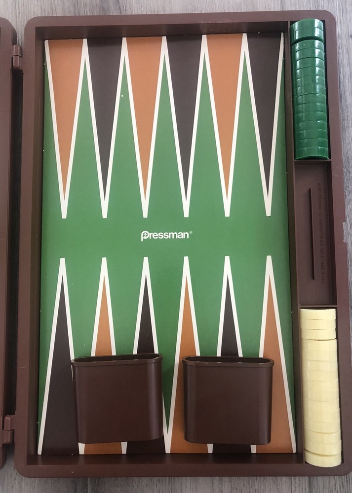 Vtg 1981 Pressman Backgammon Game Complete And Nice Box Fair