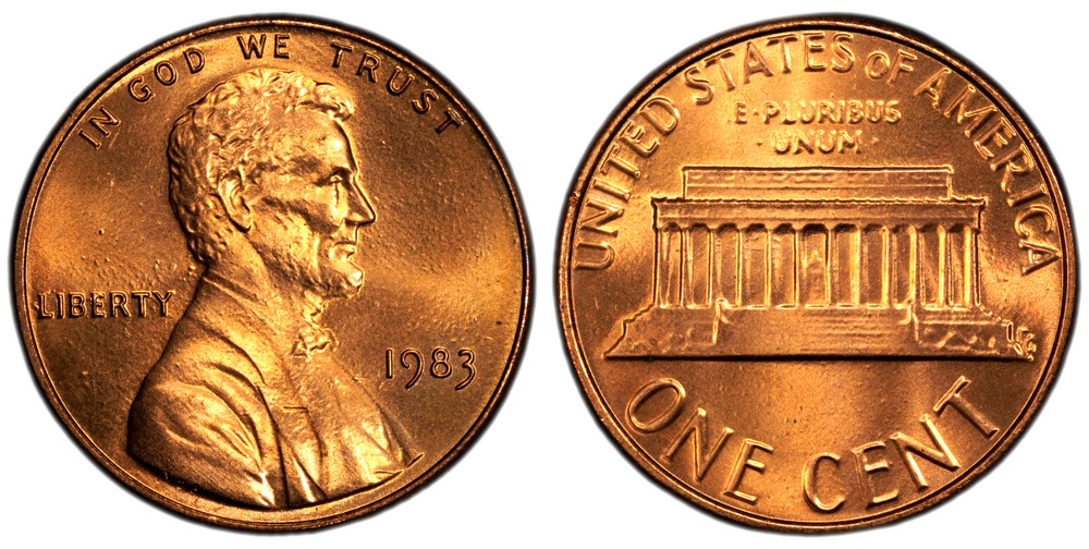 1983 P D   LINCOLN CENT CHERRY RED HAND PICKED FROM MINT ROLLS