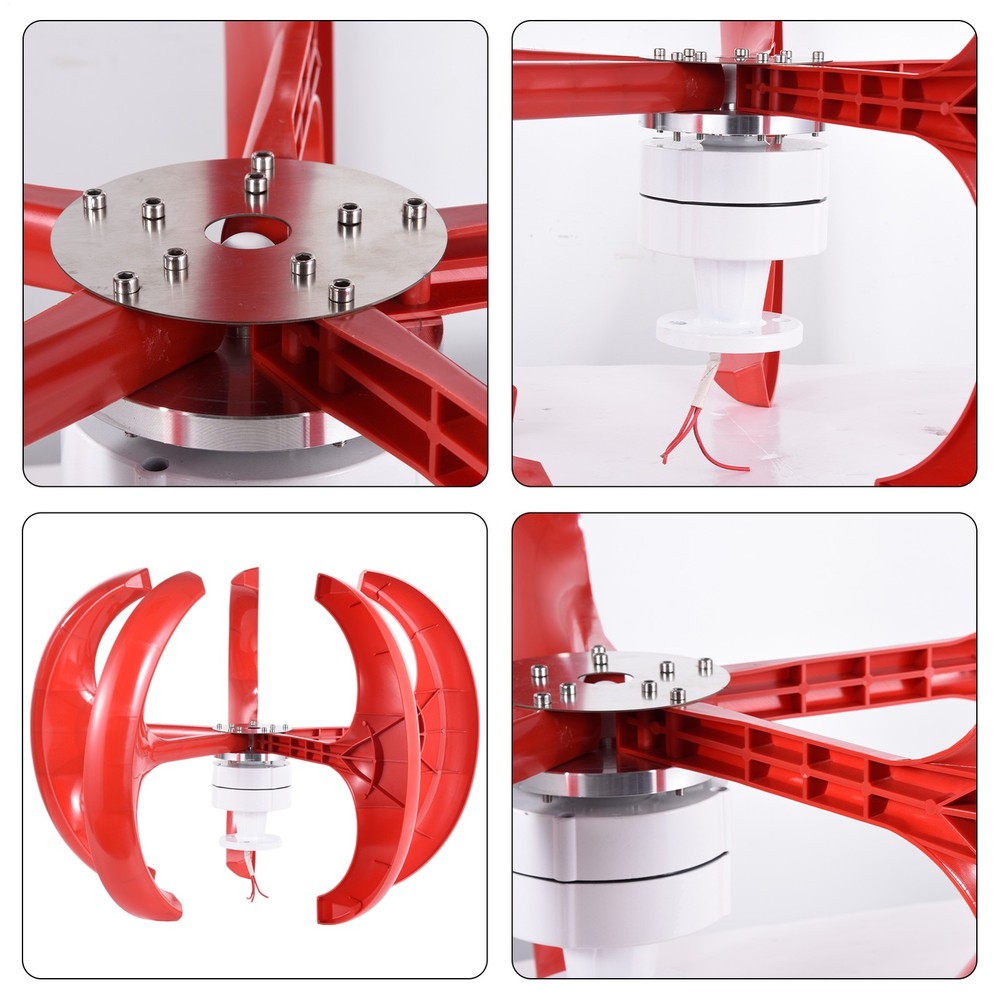 1000W 24V Vertical Axis Wind Power Turbine Generator Controller Home Windmill--