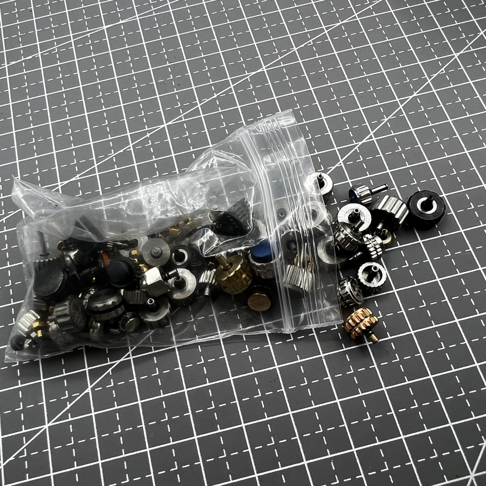 100 PIECES/Pack Assortment Multiple Sizes Mixed Packaging Watch Crown