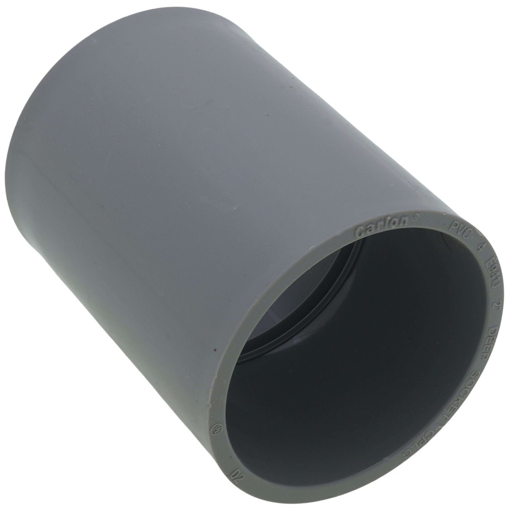 Carlon E941J 2" PVC Long Line Coupling w/Stop, 2" NPT, Pipe Fitting