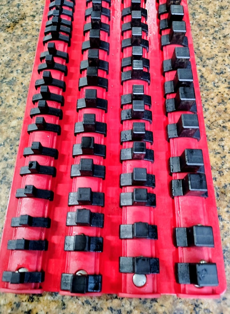 🗽SOCKET RAILS ORGANIZER WITH SOLID METAL BASE 1/4" 3/8" & 1/2" DRIVE