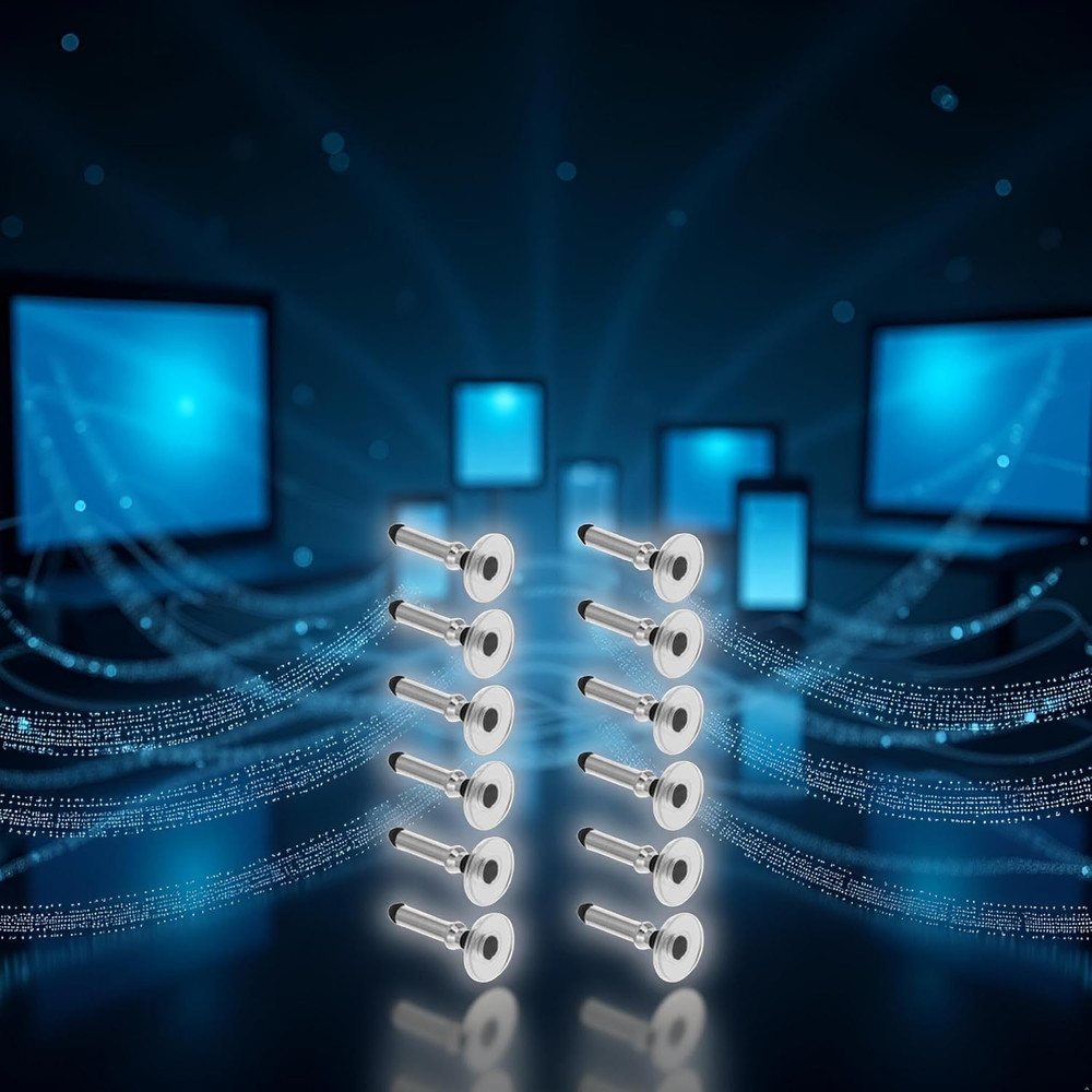 12Pcs Silver Universal Stylus Replacement Disc Tips round Shape Replaceable Styl