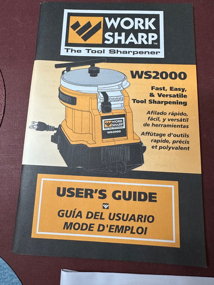 Work Sharp The Tool Sharpener WS2000, With Large 30 Page Step By Step Tool Guide