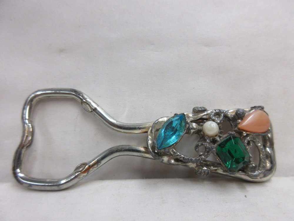 Handheld Bottle Opener with Jeweled Handle Kitchen Bar Accessory Tool