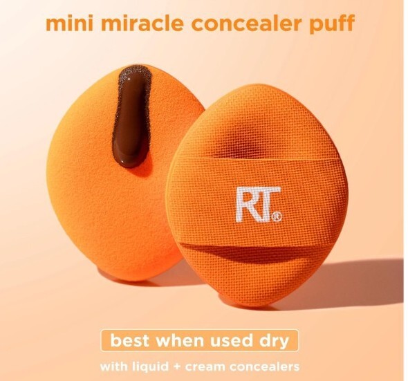 3 Real Techniques RT Mini Miracle Concealer Puff Trio 3 In Pack.