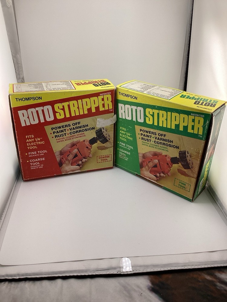 Thompson Roto Stripper Coarse & Fine Drill Attachment Tool Paint Rust Removal
