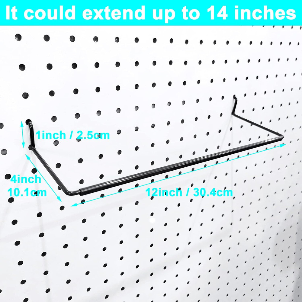 5 Pack Extendable Pegboard Paper Towel Holder for Home and Workshop Use
