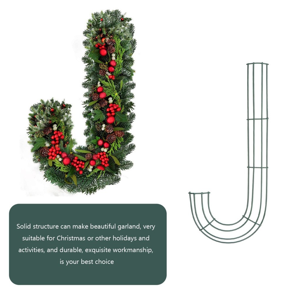 4Pcs Cane Iron Wreath Frame Wreath Accessory Christmas Accessory