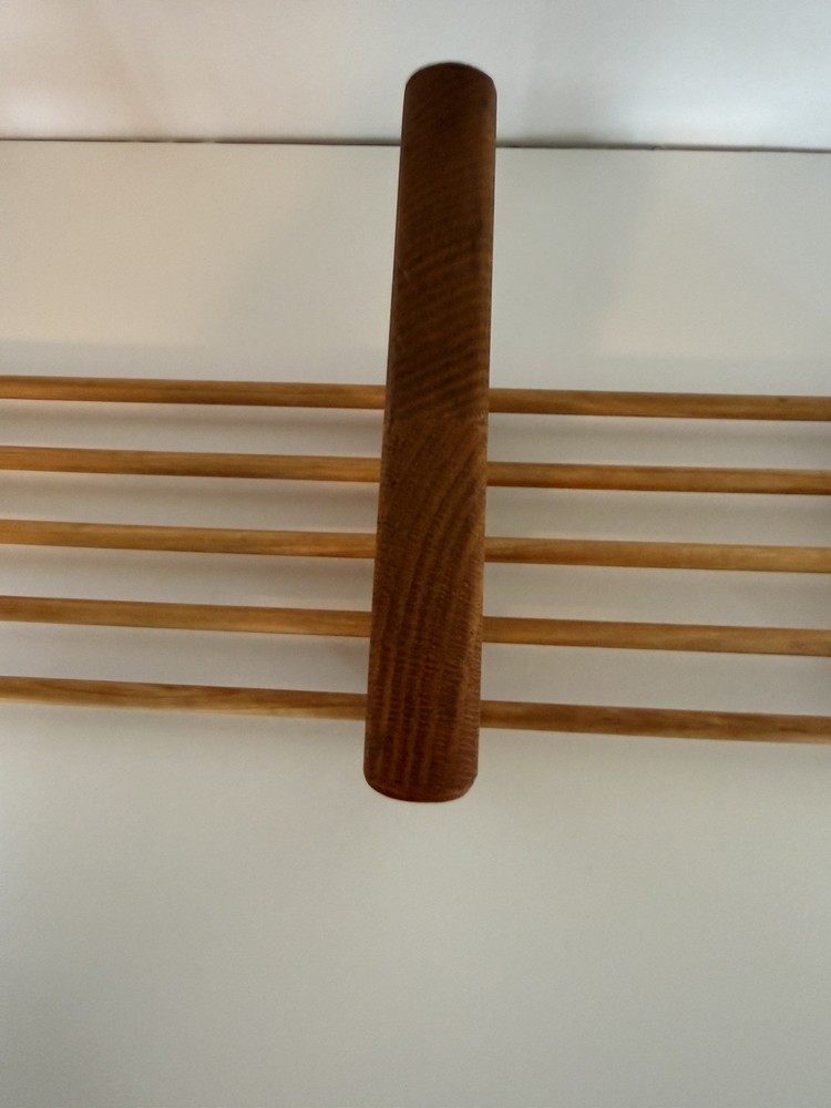 Vintage Oak Sliding End Adjustable Desktop Book Shelf Bookcase