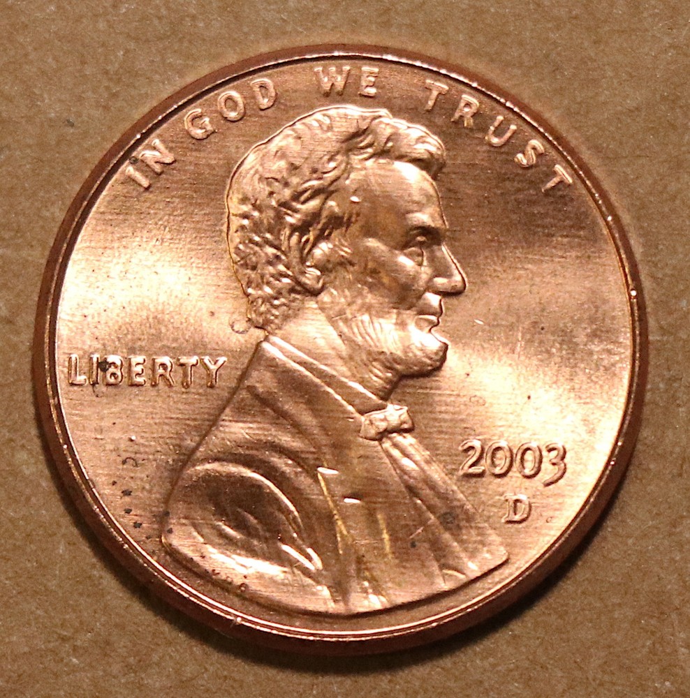 2003 D Lincoln Memorial Cent BU