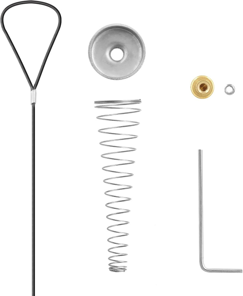 2 Sets Gate Latch Cable Pull, Black Spring with Adjustable Door Latch Gate Opene