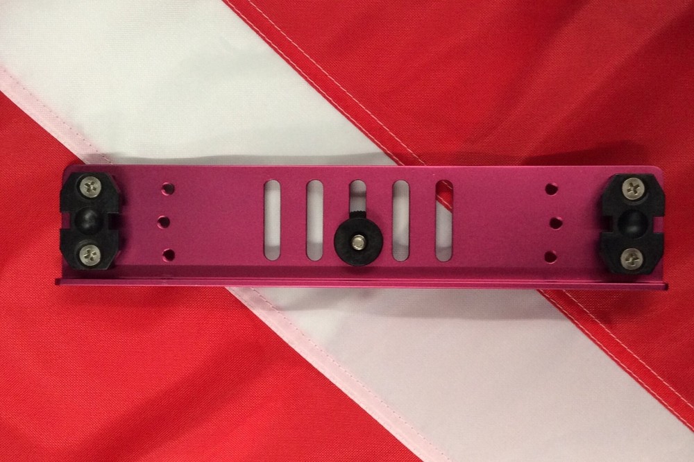 Camera base attaching lights flash flex arm attachment 10x2" anodized alum Pink