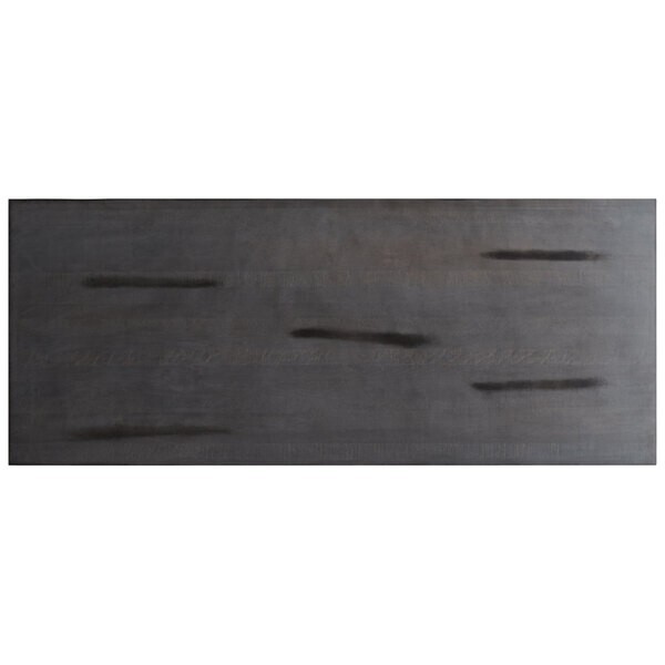 30" x 72" Rectangular Solid Wood Live Edge Restaurant Table Top in Gray Wood
