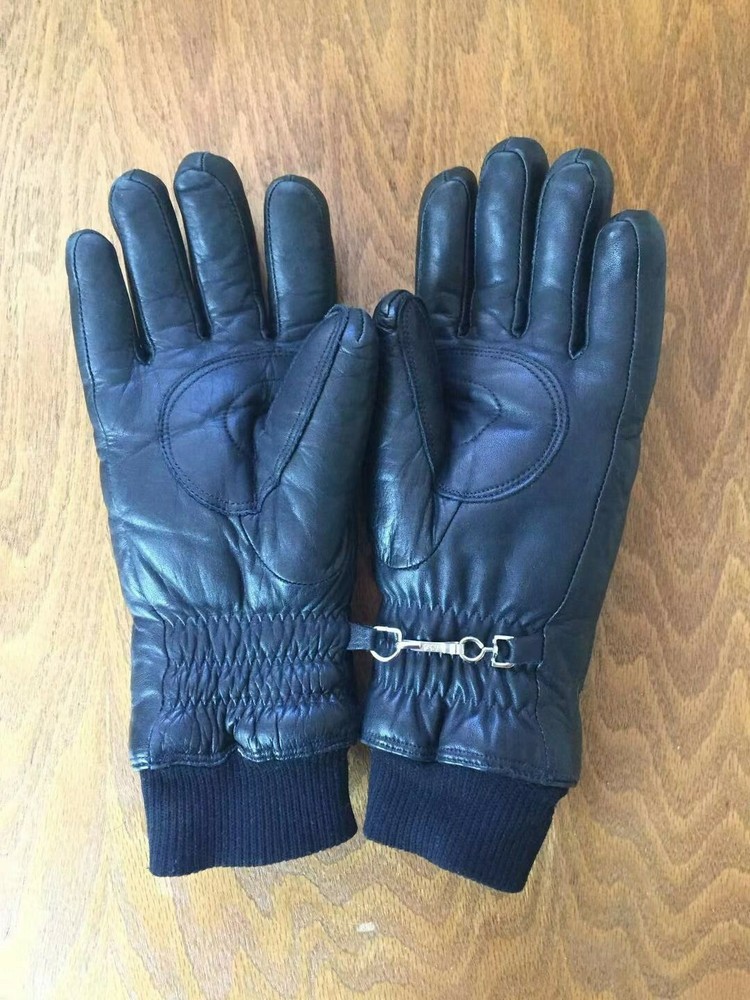 TSC Winter Thick Gloves Genuine Leather Black Size S
