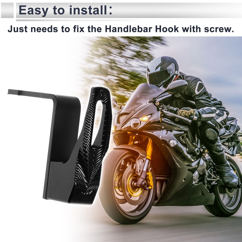 Motorcycle coat hanger hook 1 pcs black 83mm