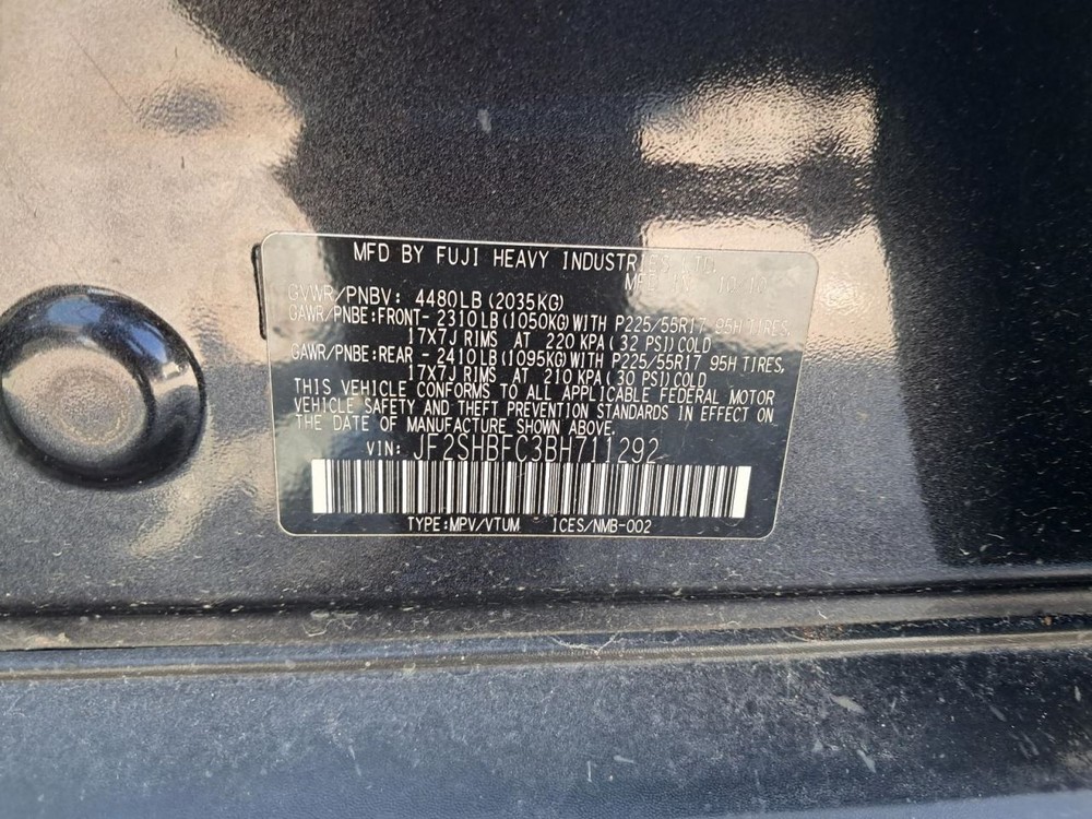 FORESTER 2011 Glove Box 4778183
