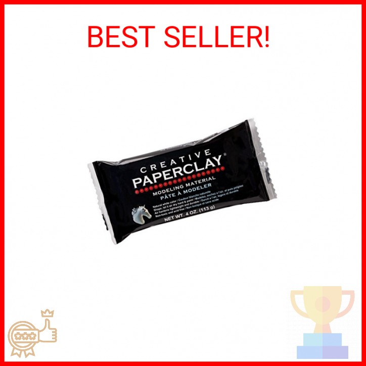 Creative Paperclay for Modeling Compound, 4-Ounce (113g), White