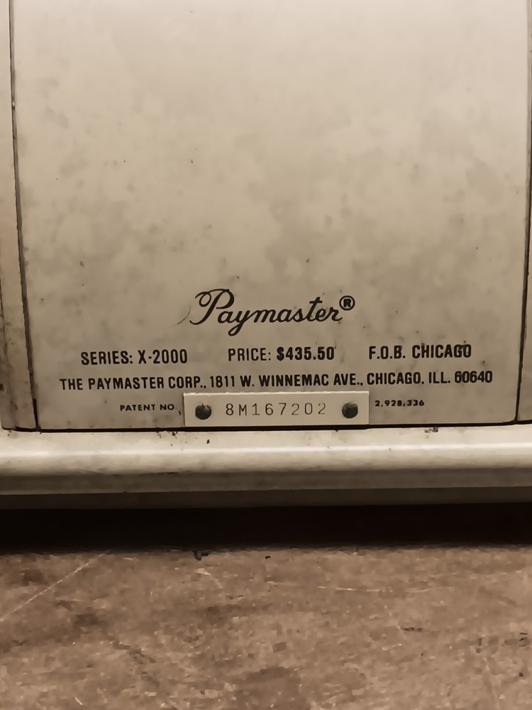 Vintage Paymaster Series X-2000 UNTESTED