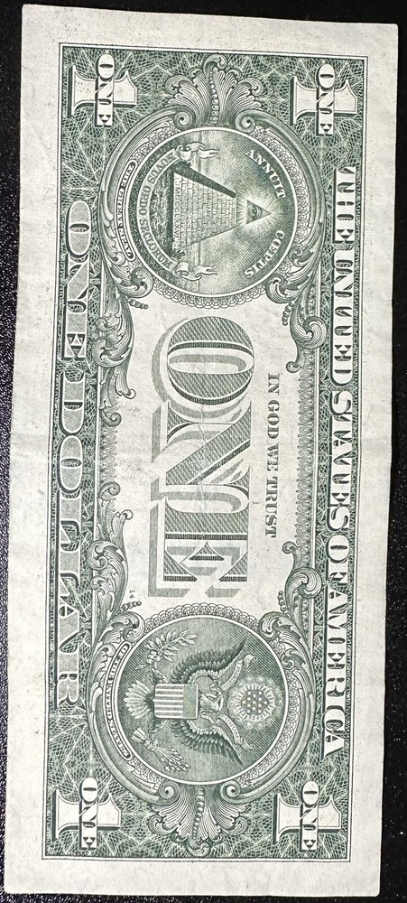 us paper money error note Rare 2017A Series Dollar Bill