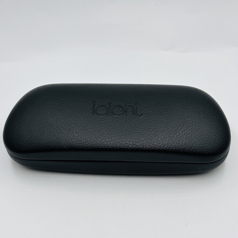 Lafont Case Glasses Case Sunglasses Logo Black Leather Hardshell