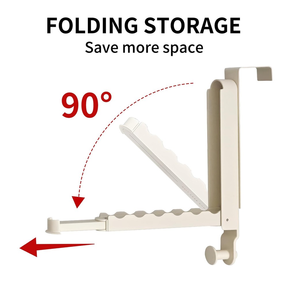 JOOM Over The Door Hook Drying Rack, Foldable and Pull Out Over The Door Hook...