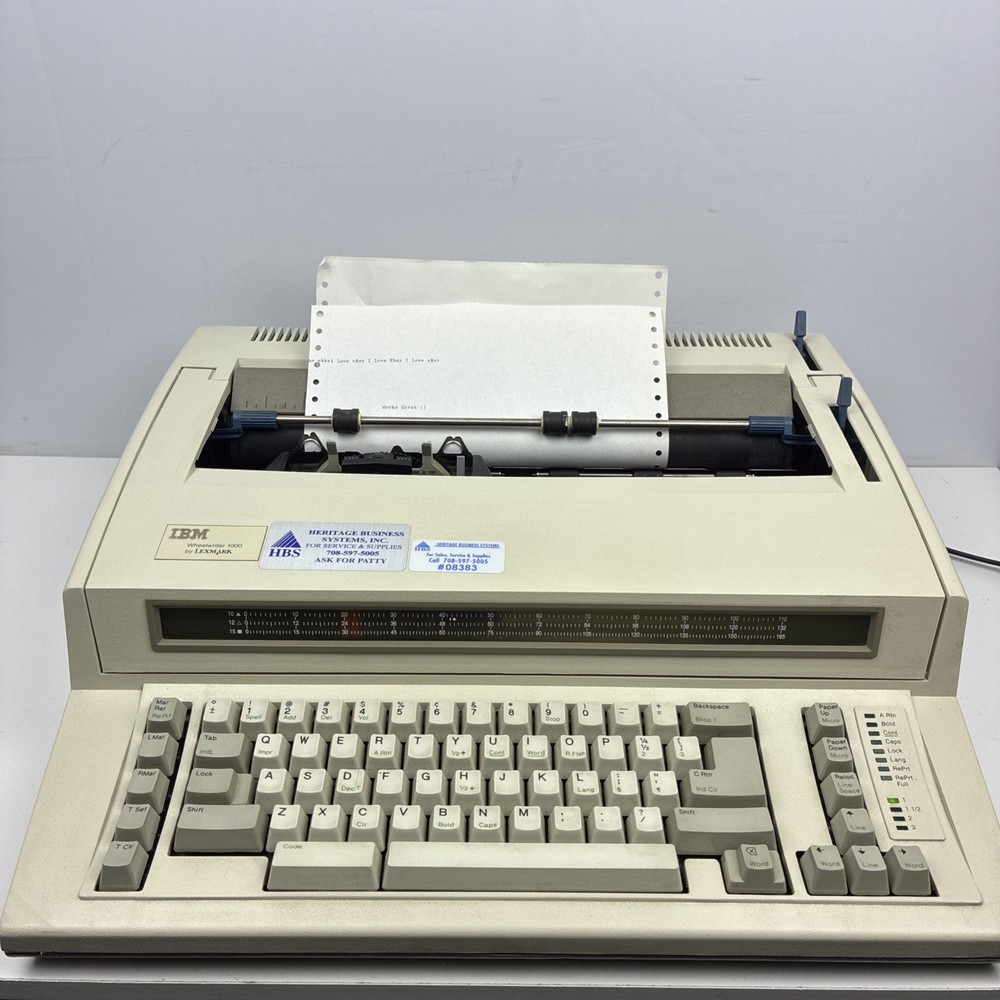 IBM Wheelwriter 1000 by Lexmark Electronic Typewriter TESTED & WORKING