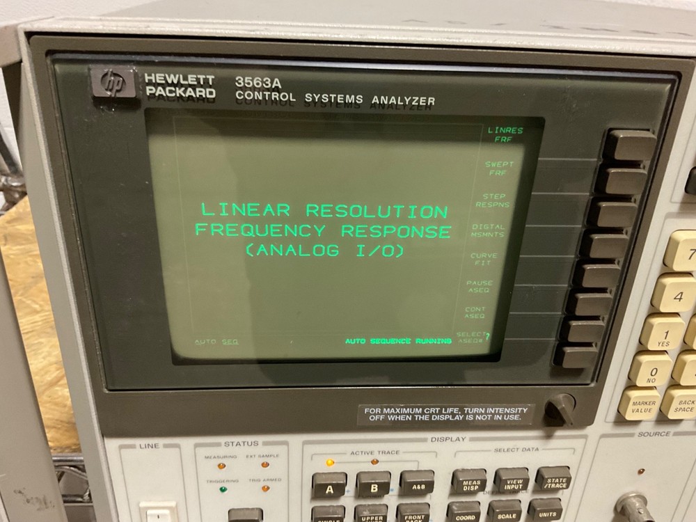 Agilent Hewlett Packard HP 3563A Control System Analyzer
