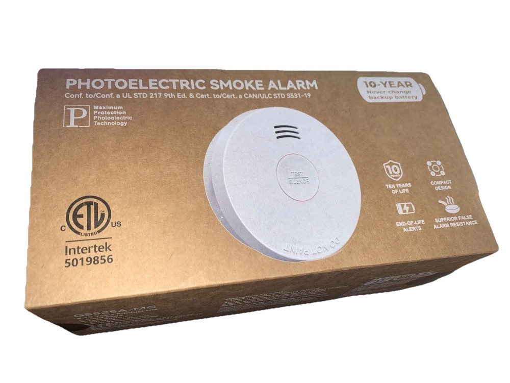 Smoke Detector 10 Year Battery Powered 4 Pack SITERWELL Compact