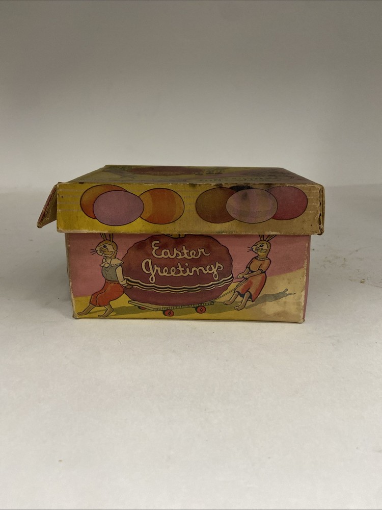 Brachs Advertising Candy Chocolate Fruit Nut Nested Egg Easter Bunnies 1950s Box
