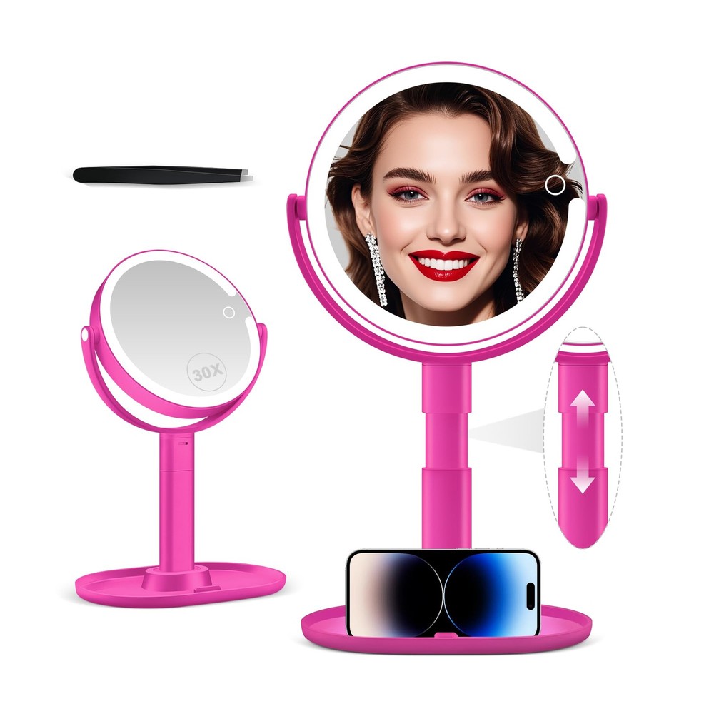 Makeup Mirror with Lights, 30X Magnifying Mirror with Light and Touch Switch,...