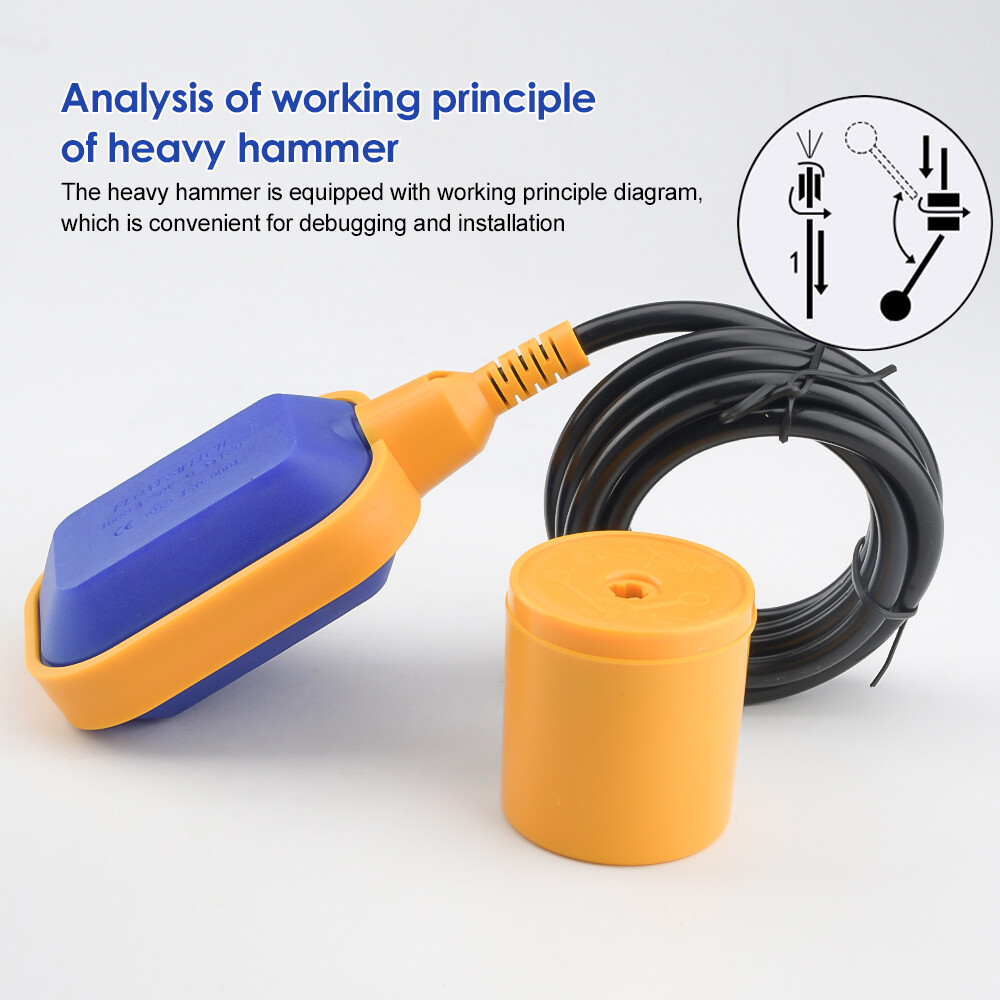 Float Switch Water Level Controller 16A with 1m 2m 3m 4m 5m Cable Sensor