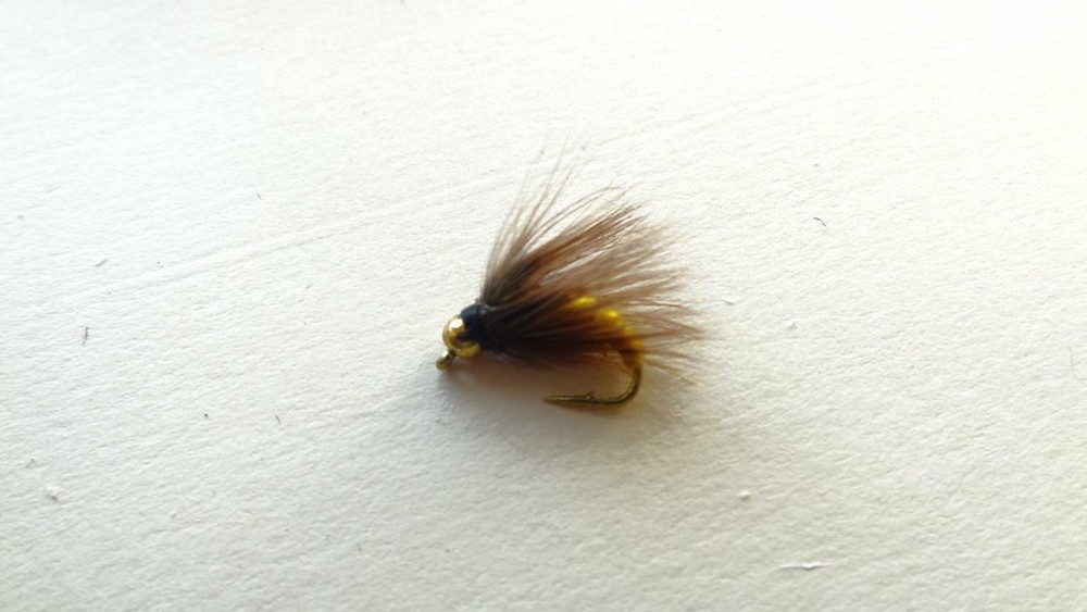 1 DOZ DF-5 BEAD HEAD OCTOBER CADDIS (SELECT YOUR SIZE) NYMPH
