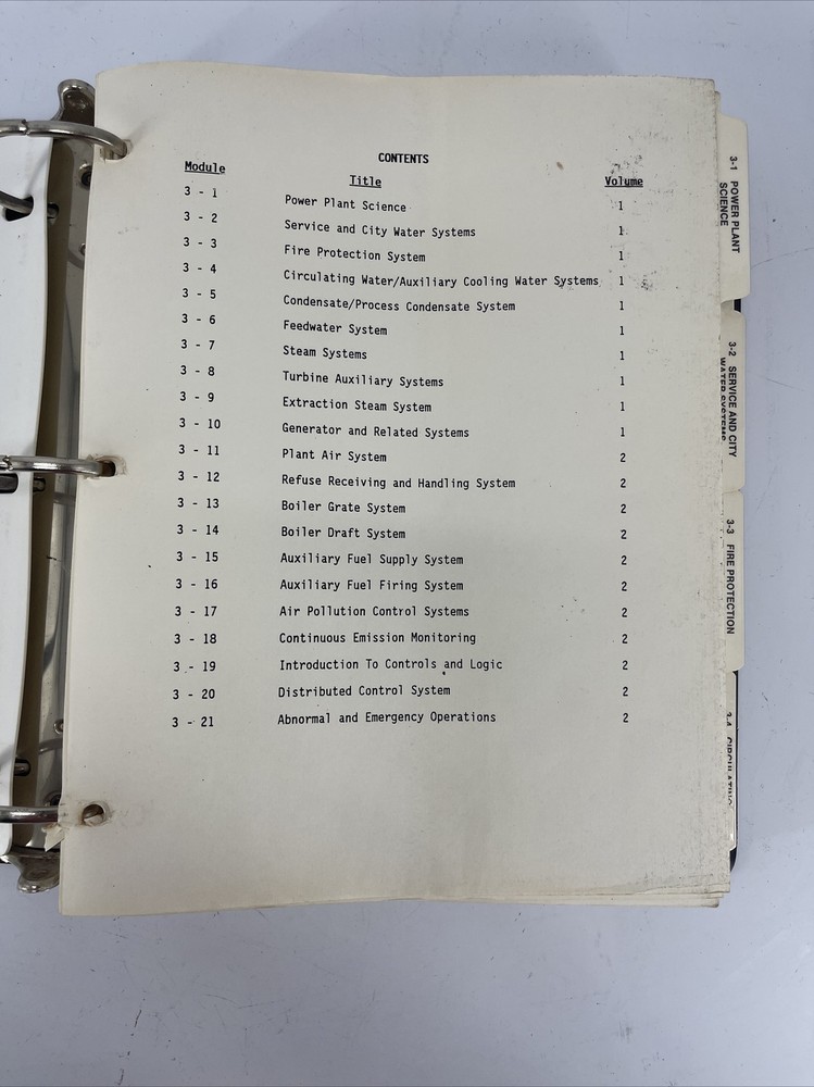 Wheelabrator Environmental Systems INC Phase 3 Volume 1 Training Modules