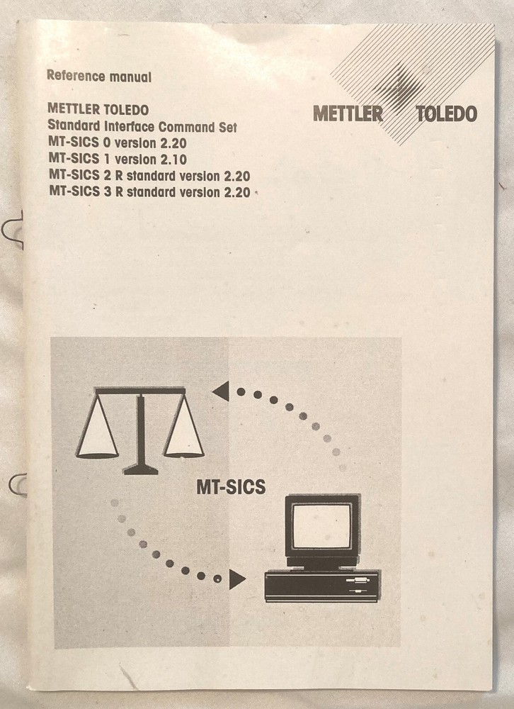 METTLER TOLEDO Standard Interface Command Set Reference Manual MT-SICS 0 1 2 3