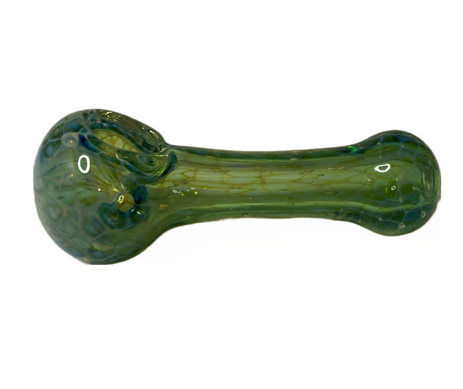 Fancy Work Spoon Pipe | Iguana Green | 3.75 - 4"