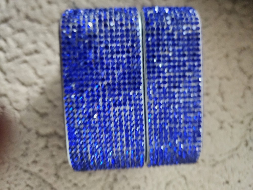 Blue Rhinestone Portable Nail Drill Bits Set with Case