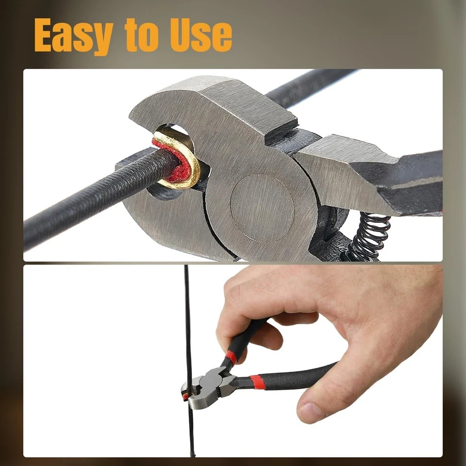 Archery Bow String Nocking Points Set â€“ 20 Pcs Brass Nocking Points and Plier