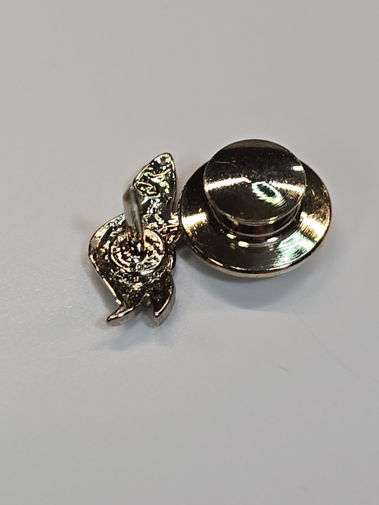 Turtle Lapel Pin Silver Color Metal Very Small