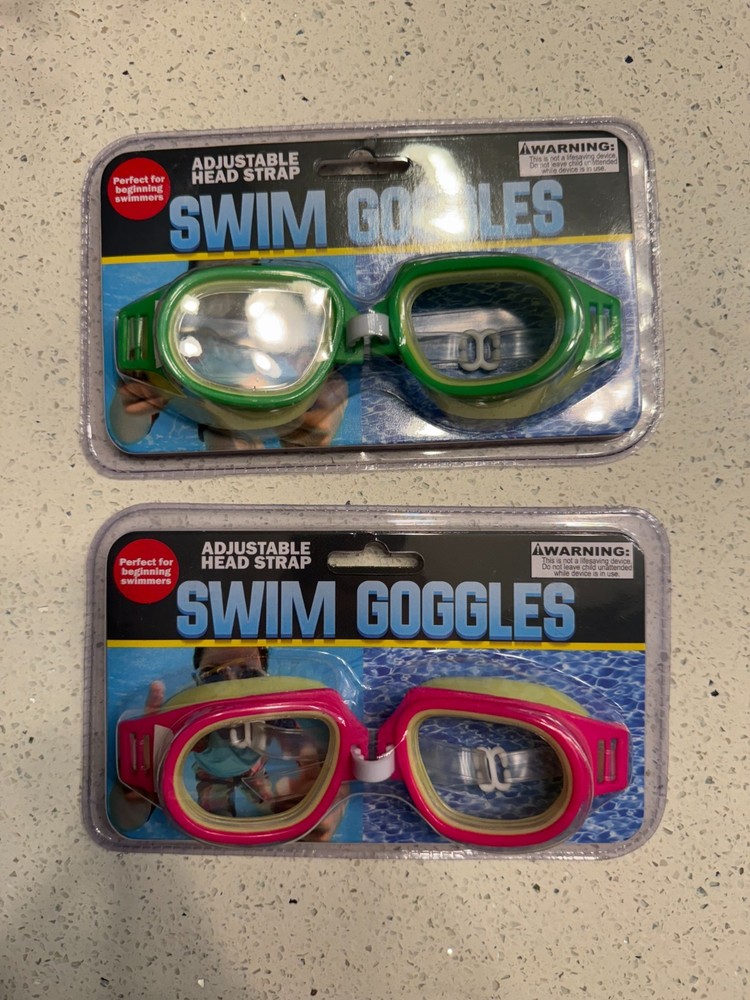 Swim Goggles Adjustable Head Strap (2 Pack)