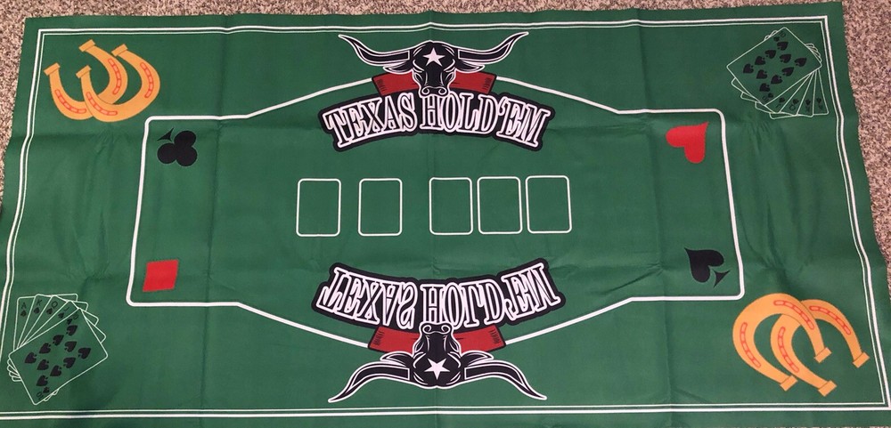 Double-Sided Texas Hold ‘‘Em And Blackjack Felt | Convenient, Space-Saving