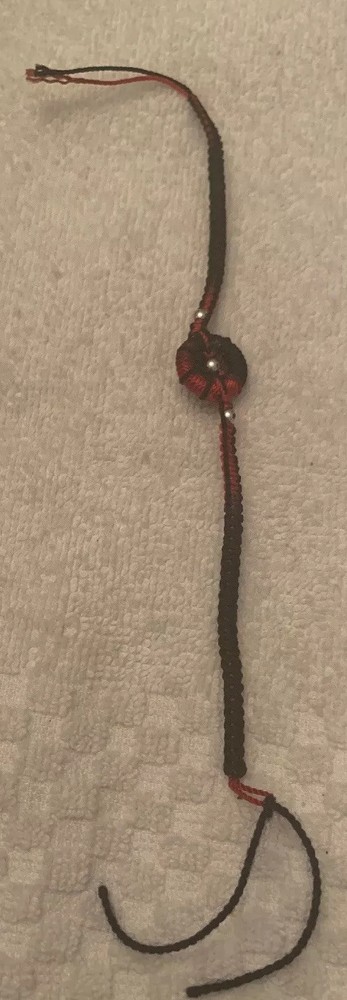 8” Black & Red Woven Bracelet