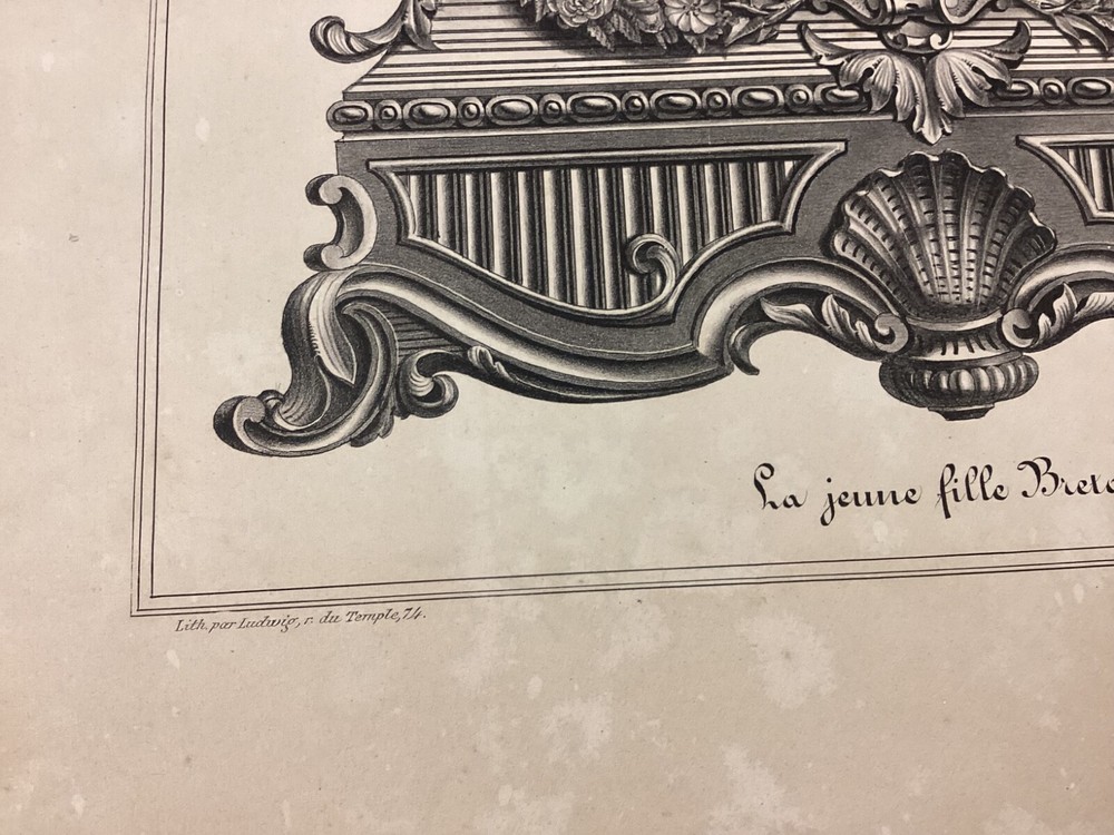3 Large Antique Clock Lithographs No Other Examples Found