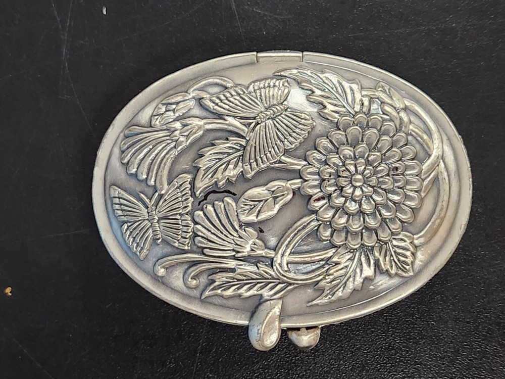 Butterfly Oval Retro Makeup Pocket Mirror