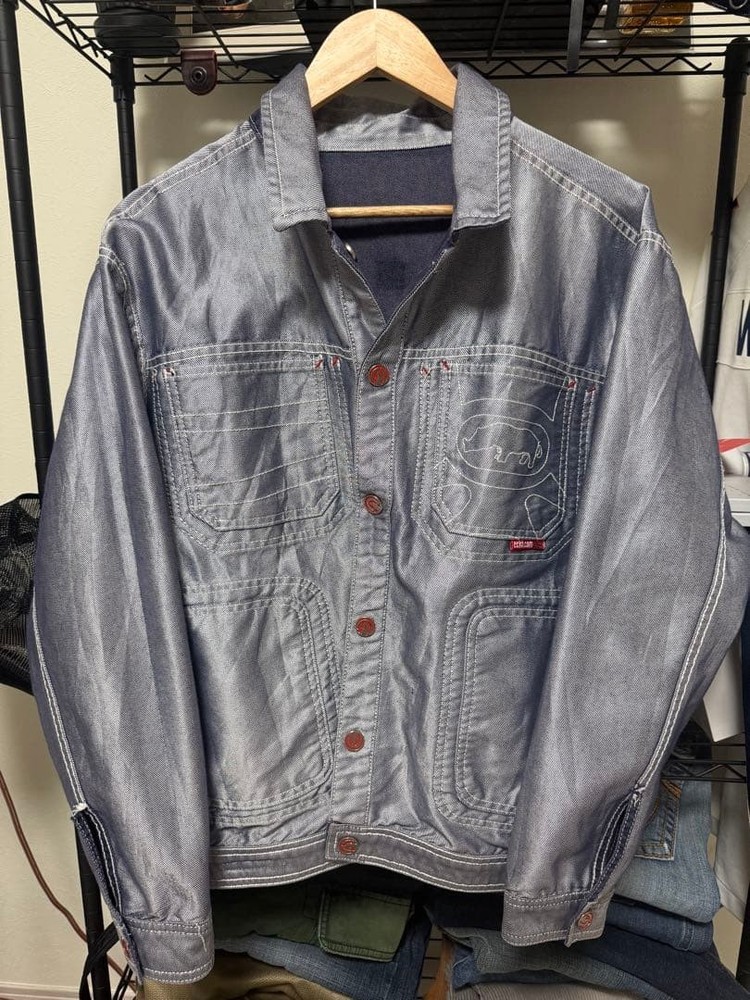 ECKO UNLTD. Shiny Denim Jacket y2k