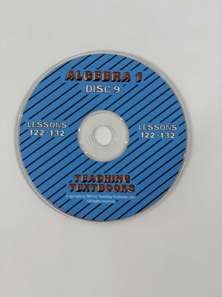 INDIVIDUAL Teaching Textbooks Algebra 1 2.0 Replacement CD Discs *SELECT DISC*