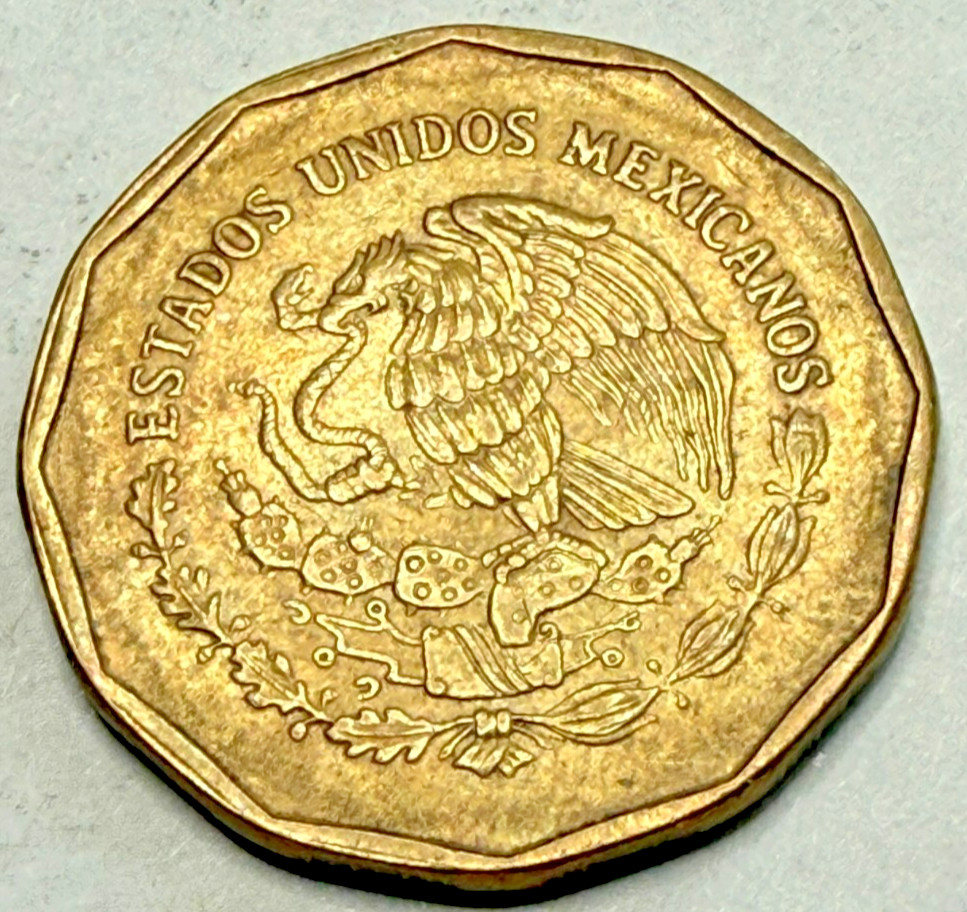 1998 MEXICO 20 CENTAVOS COIN
