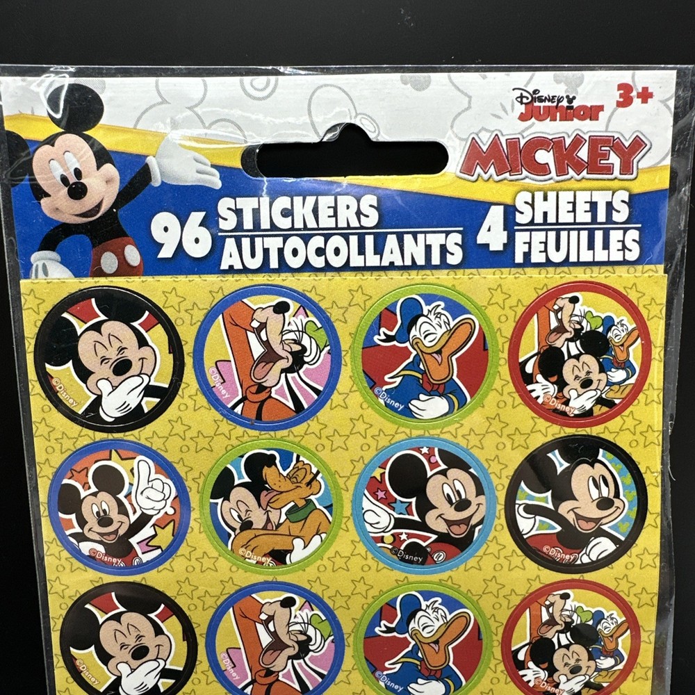 Disney Junior Mickey Stickers - 4 Sheets (96 Stickers)