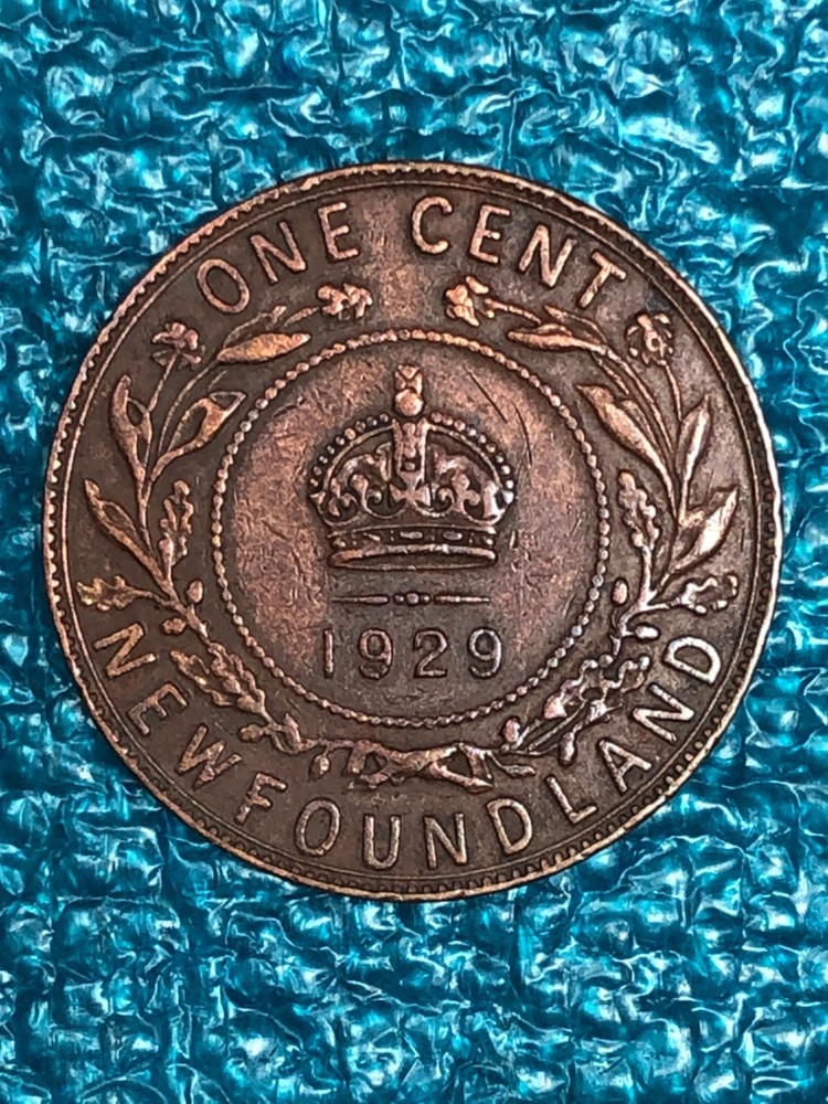 1929 Newfoundland One 1 Cent